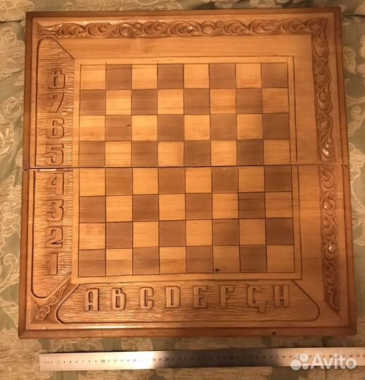 Шахматы ручной работы. Деревянные. Доска большая