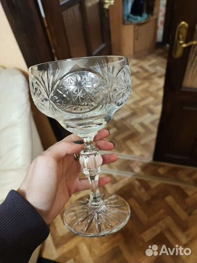 Ваза хрустальная на ножке СССР