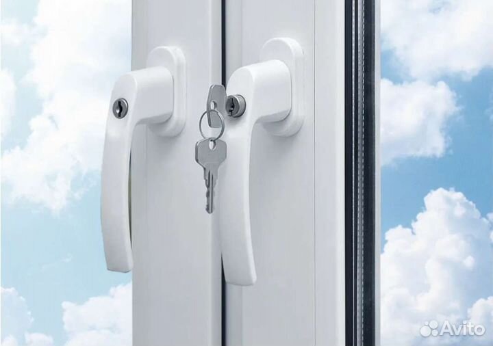Ручки оконные с замком