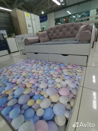 Детская кроватка/мягкая спинка/софа