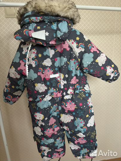 Зимний комбинезон на девочку 86р. теплый