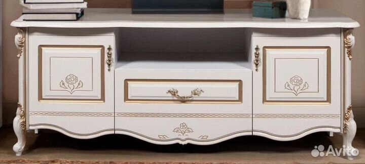 Тумба для тв Аллегро крем в классическом стиле