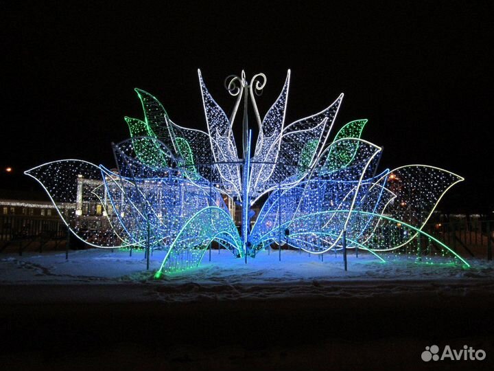 Светодиодная фигура Снеговик