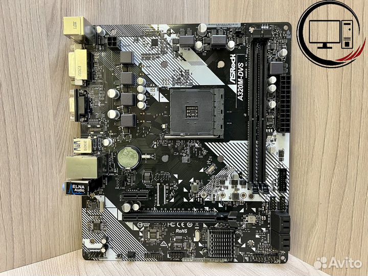 Материнская плата AM4 ASRock A320M-DVS