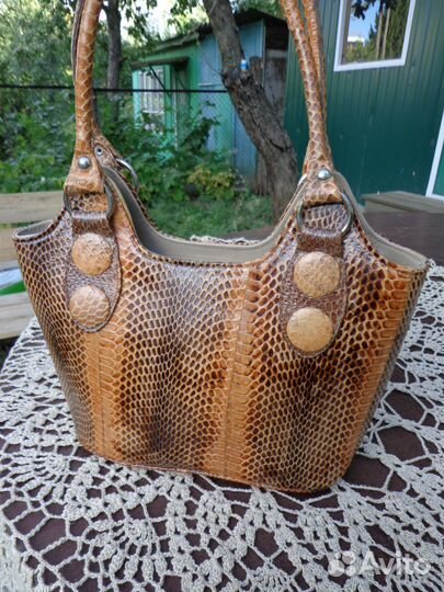 Сумка женская из кожи питона