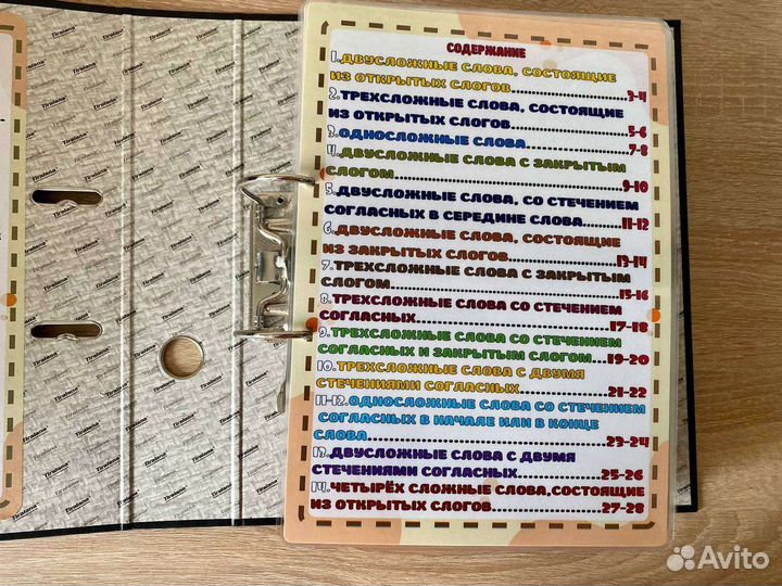 Альбом ,Типы слоговой структуры слова