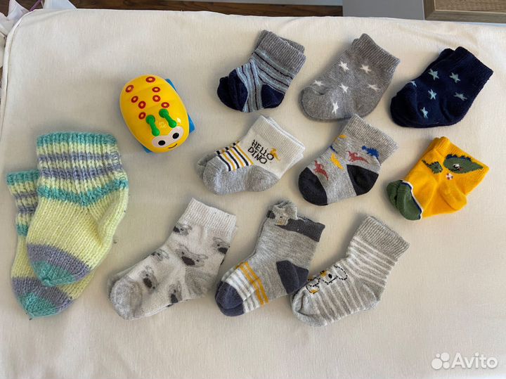 Носки детские 0-3 мес, 10 пар