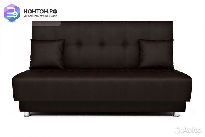 Диван книжка Мария экокожа коричневая