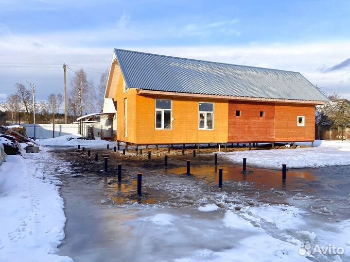 Винтовые сваи. Свайный фундамент под дом/баню