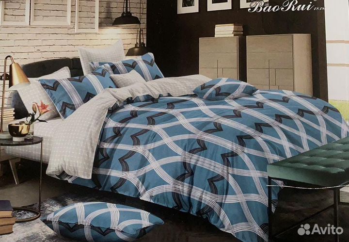 Постельное белье простыня на резинке по кругу Семе