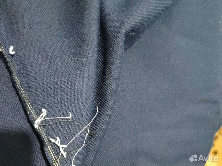 Отрез ткани СССР 150*200 костюмная темно-синяя