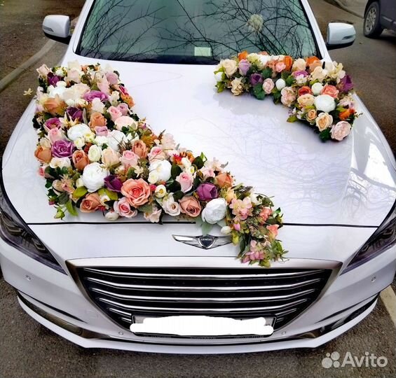 Украшение на свадебную машину