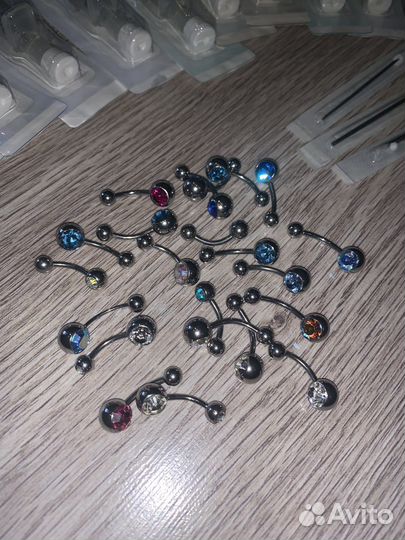 Серьги и иглы для пирсинга