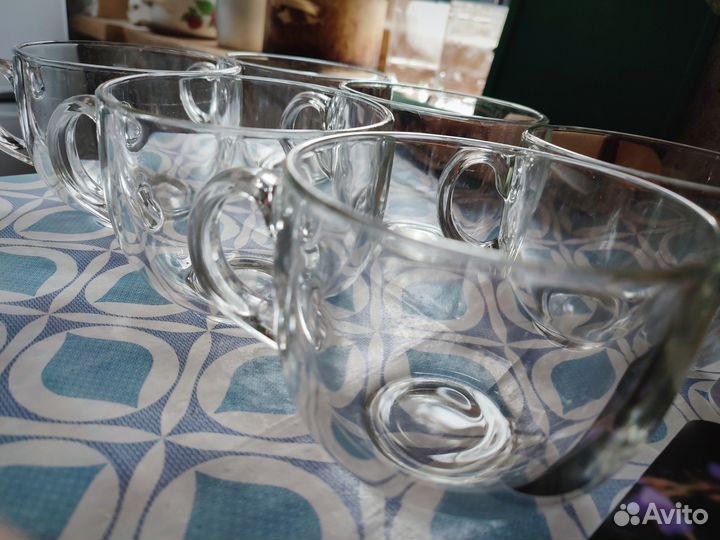 Кружка прозрачная (6 штук)