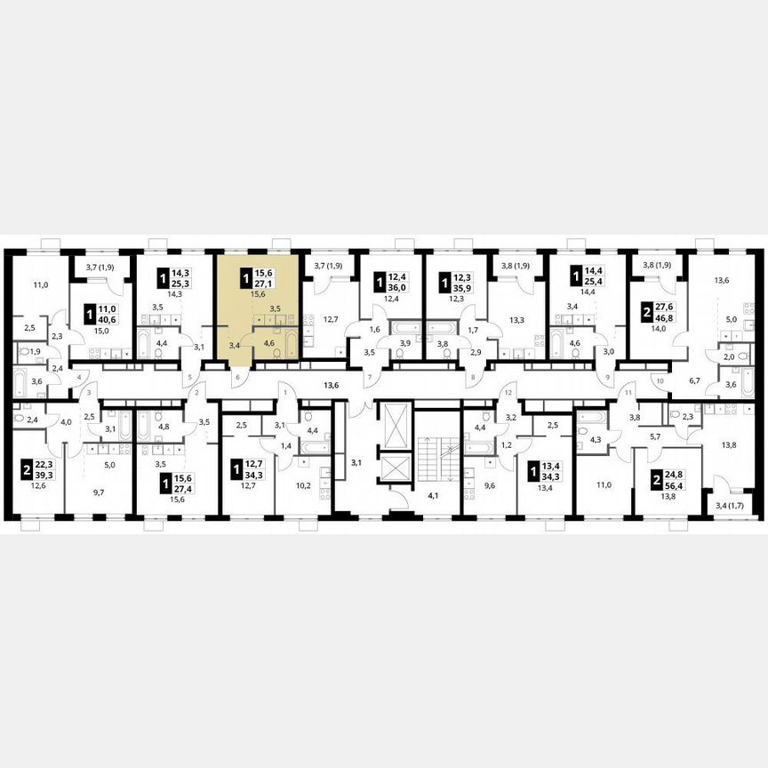 Квартира-студия, 27,1 м², 7/16 эт.