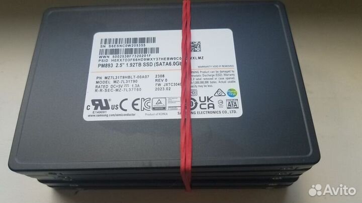 Новые серверные SATA SSD Samsung PM893 1.92TB