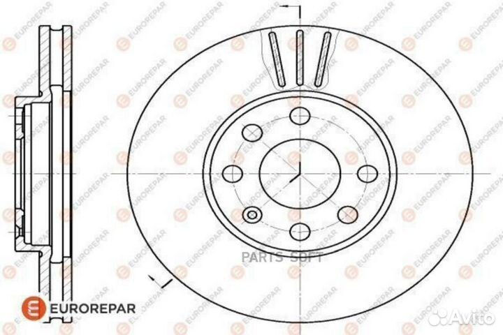 Eurorepar 1618885080 Диск тормозной opel astra G 9