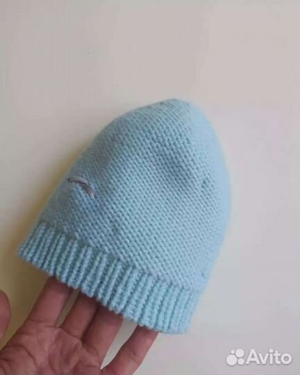 Шапочка для новорождённой малышки 0-3мес