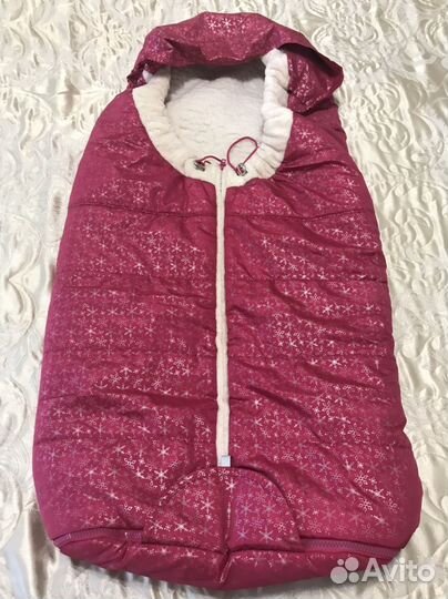 Зимний конверт в коляску для девочки