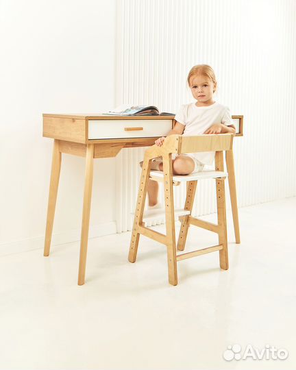 Детский растущий стул ортопедический. В стиле Икеа