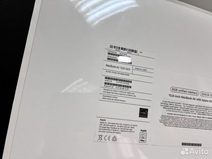 Nеw MacBook 13 Air M2 8256Gb + Русская клав