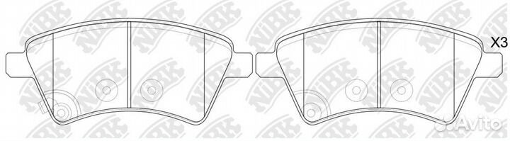 Колодки дисковые nibk PN9803