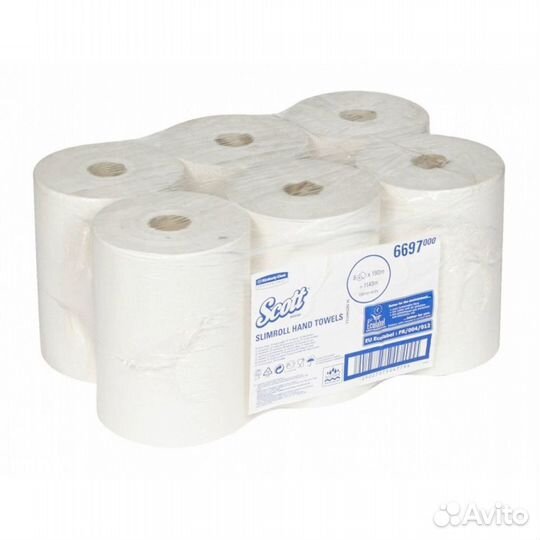 Полотенца для рук Scott Slimroll 1-слой,в рулоне
