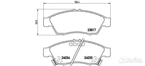 Колодки suzuki liana estate ER 10/01-12/07 P790