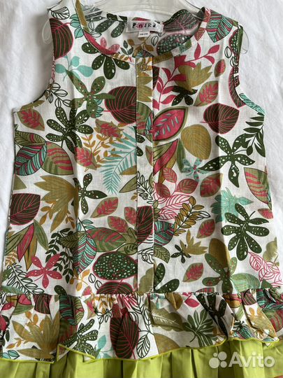 Платье льняное новое 110-116 см