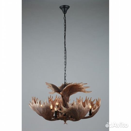 Люстра освещение в стиле ретро из рогов оленя