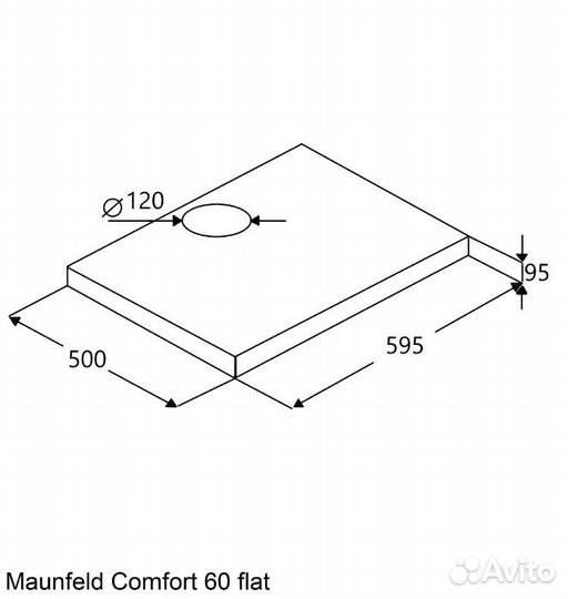 Кухонная вытяжка Maunfeld Comfort 60 Flat черный