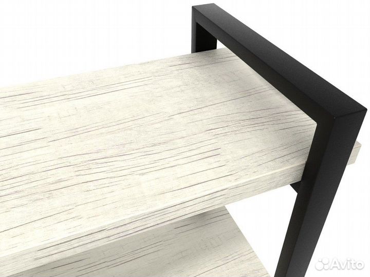 Тумба под тв Айсберг Лофт 120 черный/дуб крафт бел