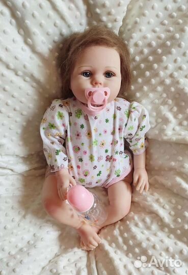 Кукла реборн, 55 см, бебиборн для девочки