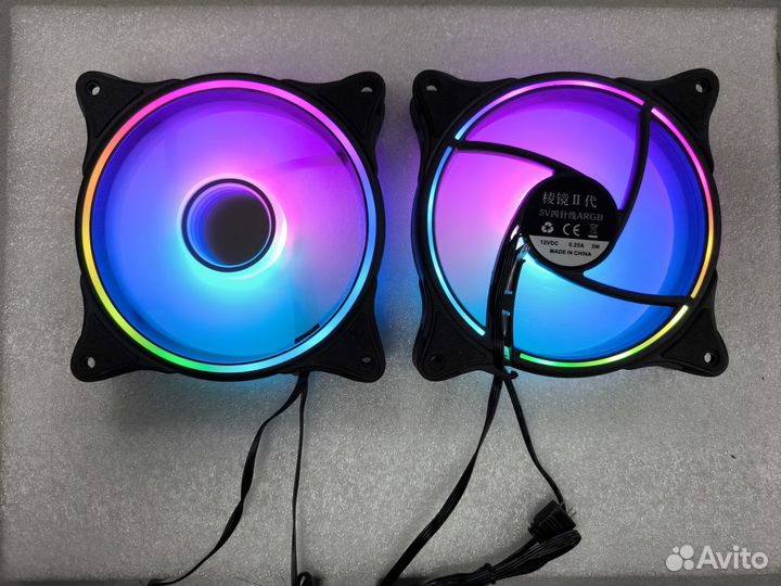 Вентилятор реверсивный Black argb (Halo) PWM