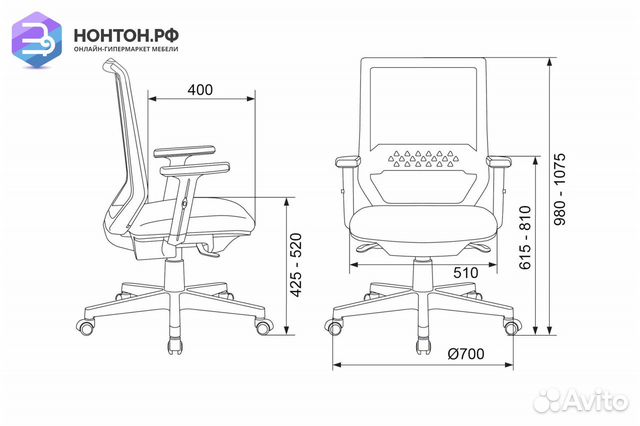 Компьютерное кресло Бюрократ MC-611N черное