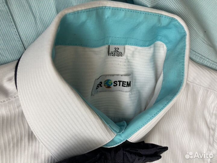 Рубашка белая школьная форма 146 152 брюки синие