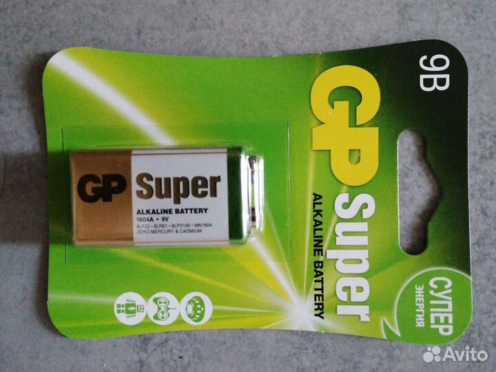 Батарейка GP Super Alkaline 9V Крона