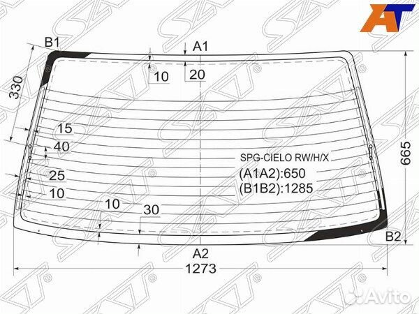Стекло заднее daewoo nexia