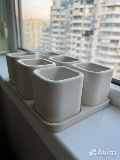 Гипсовый горшок