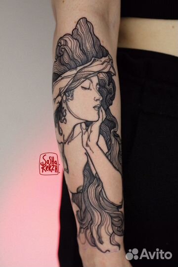 Татуировки от мастера художника в стиле графика, г