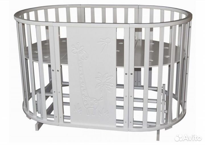 Детская кроватка трансформер круглая