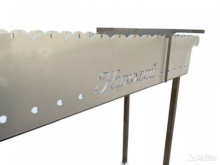 Мангал из нержавейки толщиной 4мм с надписью