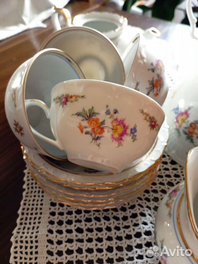 Старая Kahla до 1956: тарелки и чайный сервиз