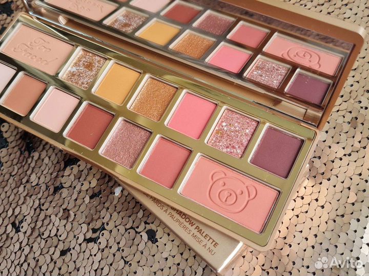 Too Faced teddy bare bare IT ALL Палетка теней век