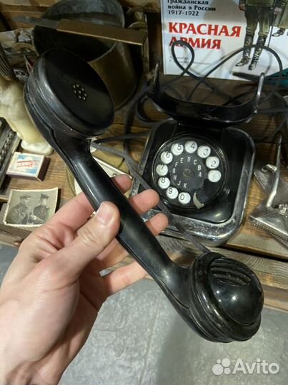 Старинный телефон, трофейный Германия 1930г