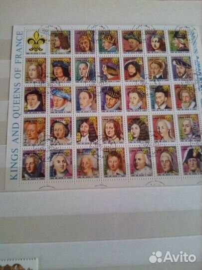 Почтовые марки Ajman 1972 год Французские короли