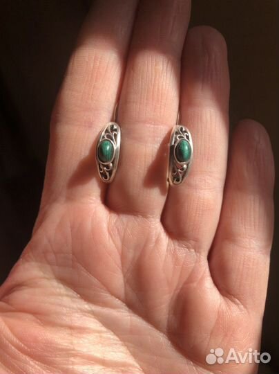 Серебряное кольцо, серьги СССР