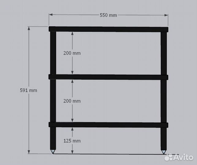 Стойка для Hi-Fi аппаратуры PrimeBL5 (5 этажей)