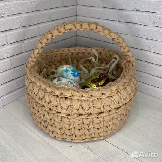 Корзины вязаные интертерные