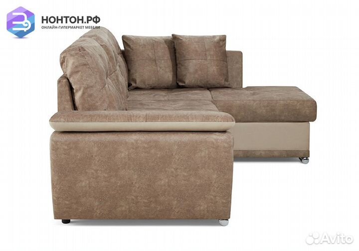 Диван угловой дельфин Риттэр бежевый